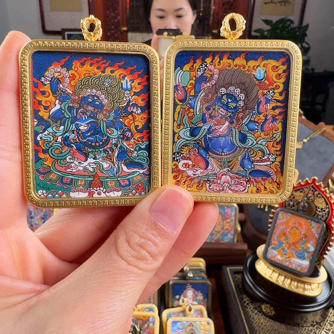 吊坠热工纯手绘唐卡