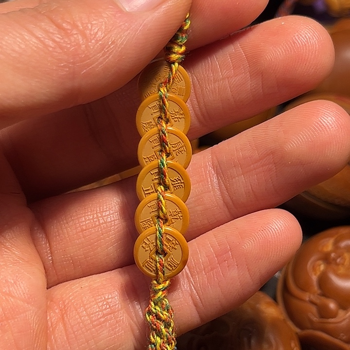 橄榄核手串/手链五帝钱