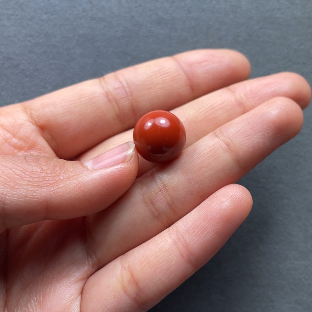 南红玛瑙配饰未镶嵌13.3mm