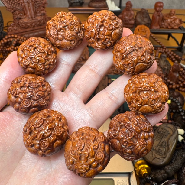 紫檀木貔貅-3.0果冻料爆满金星高油高密