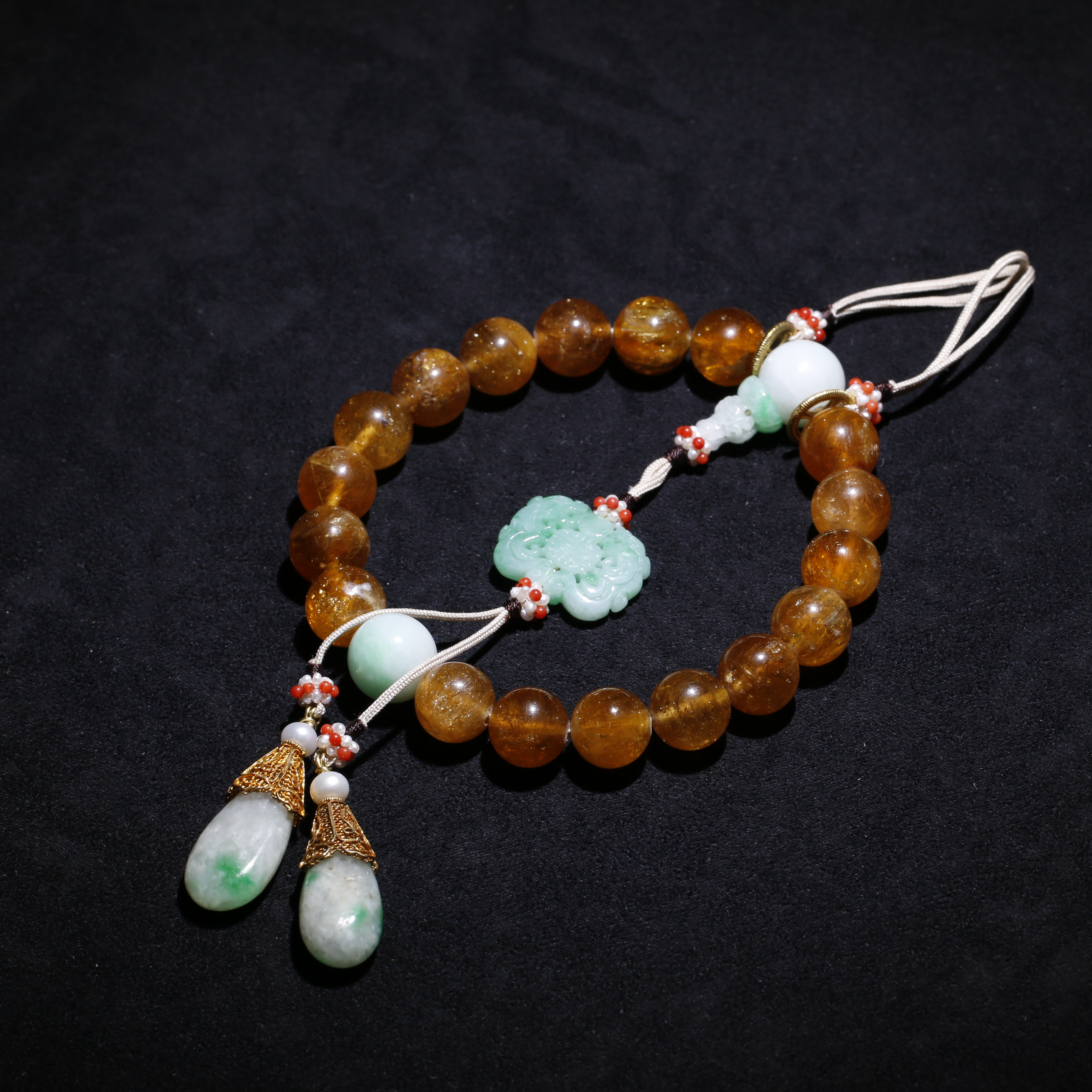 碧玺十八籽手持/宫廷密宝禄/北京益州文物商店