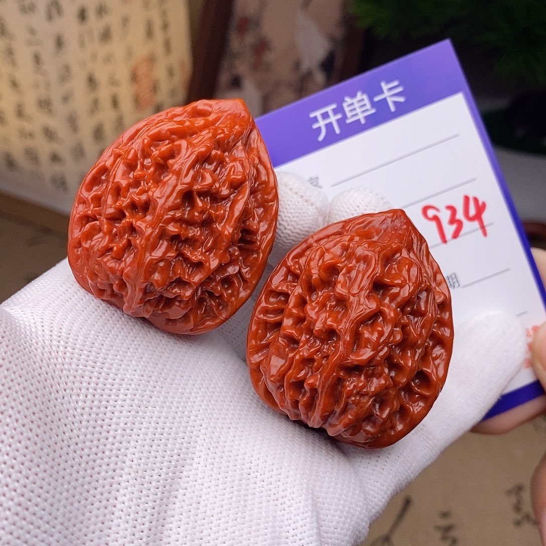 把件文玩核桃40鸡心934
