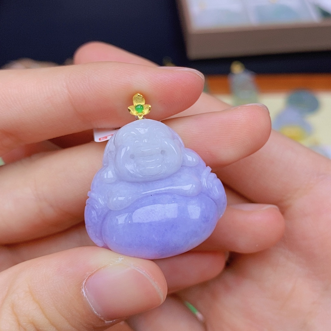 翡翠颈饰18K金镶嵌翡翠