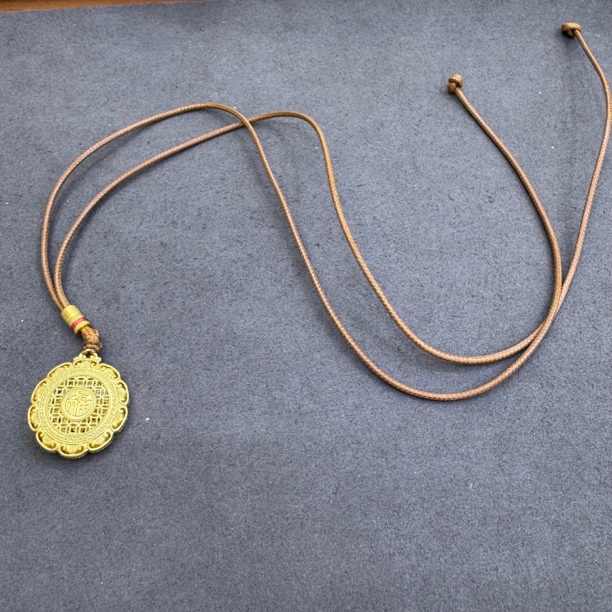 吊坠足银布 A466-足银八宝罗盘吊坠一个带链23mm8g