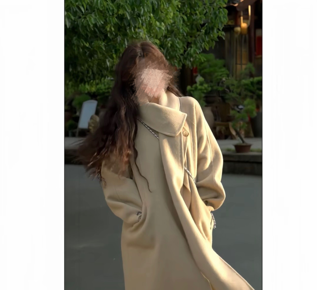 【冬日之约】羊驼毛宽松百搭原创设计围巾小个子双面手缝大衣女