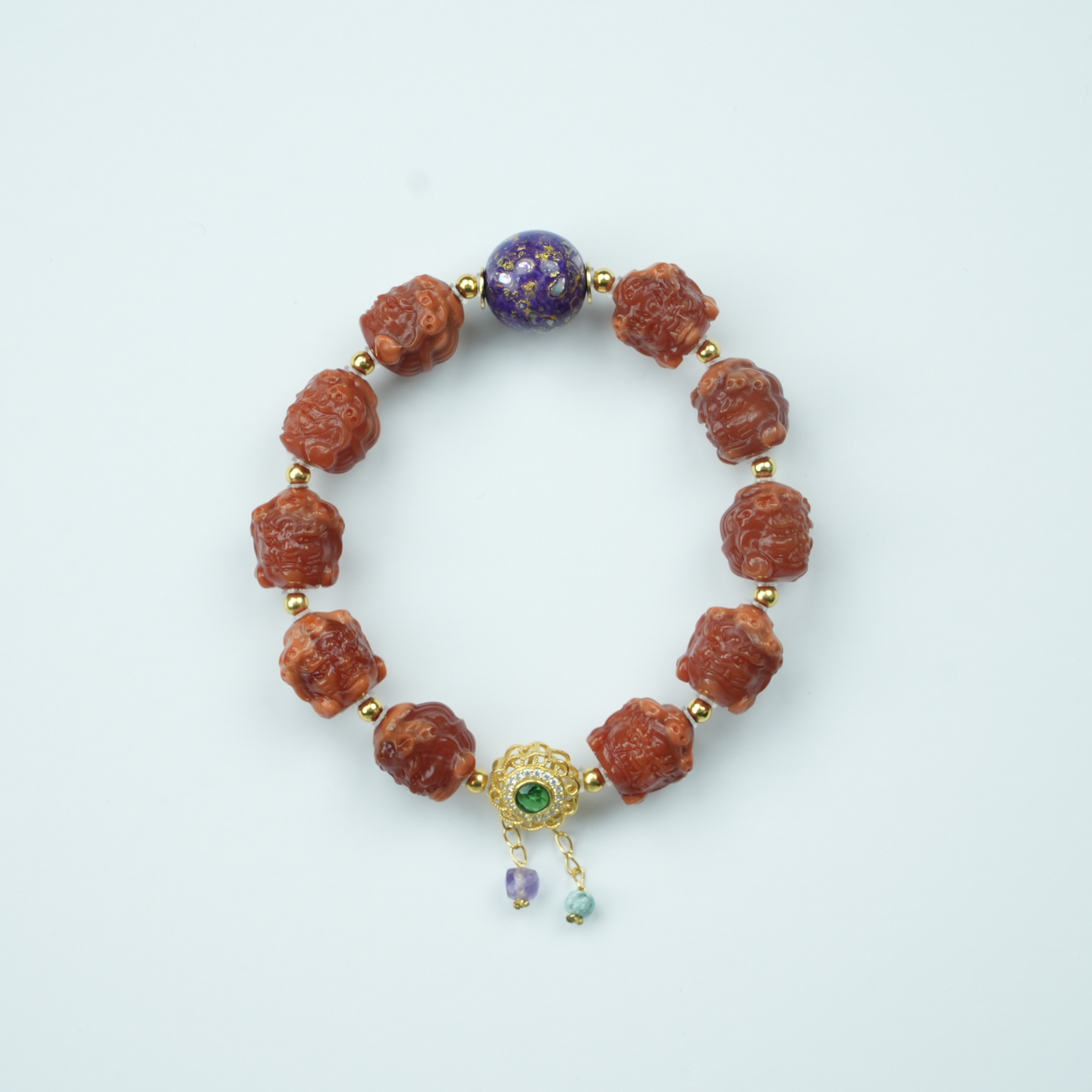 【明珠璀璨】高油橘肉玛拉嘎哈大黑天手串