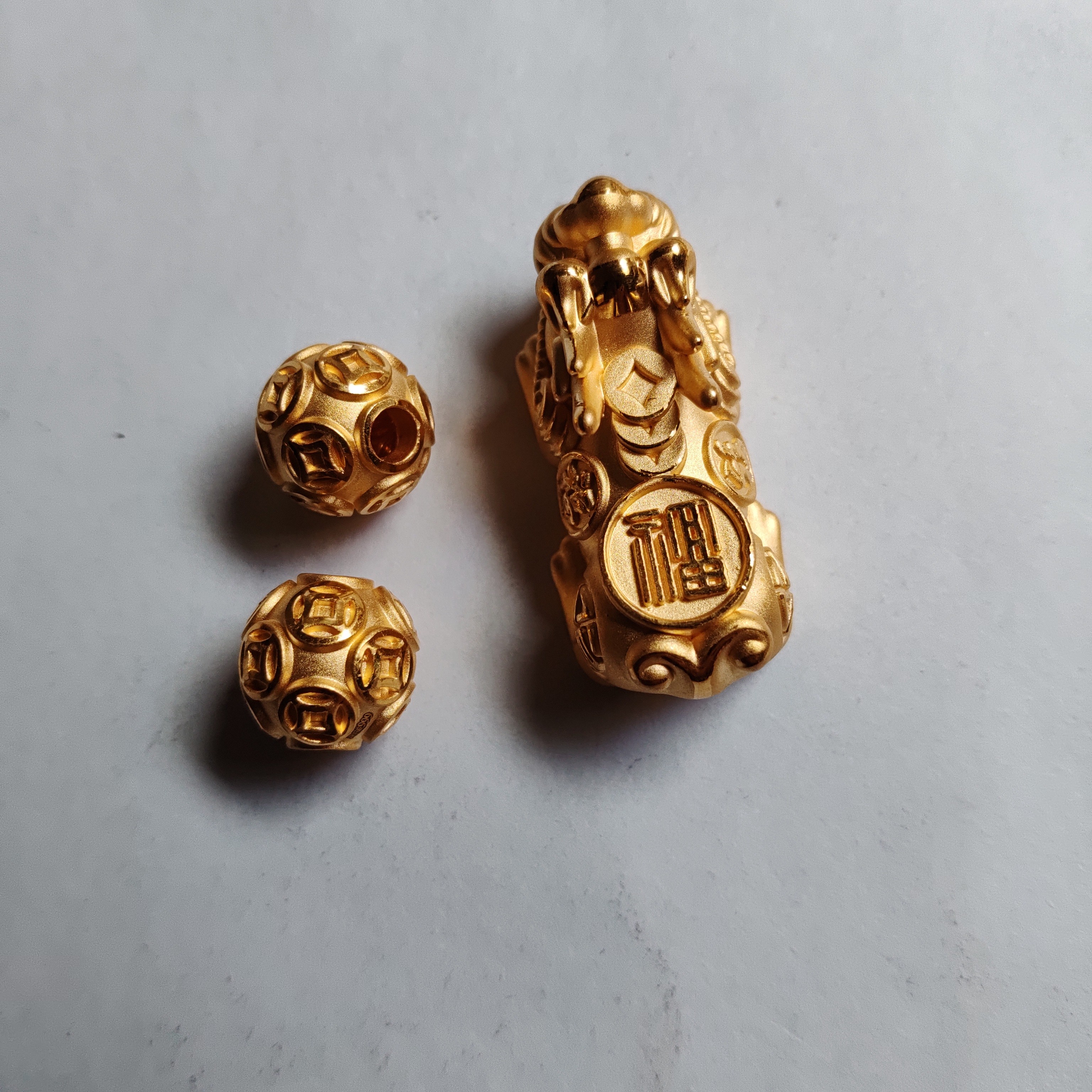 金元宝足金999貔貅珠子首饰