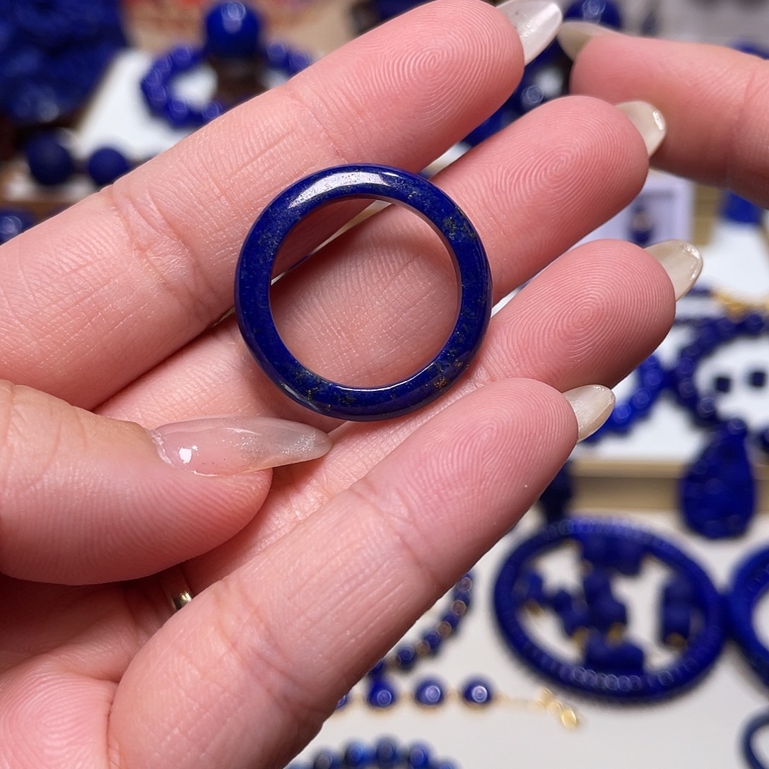 青金石未镶嵌戒圈 （下单报圈口）