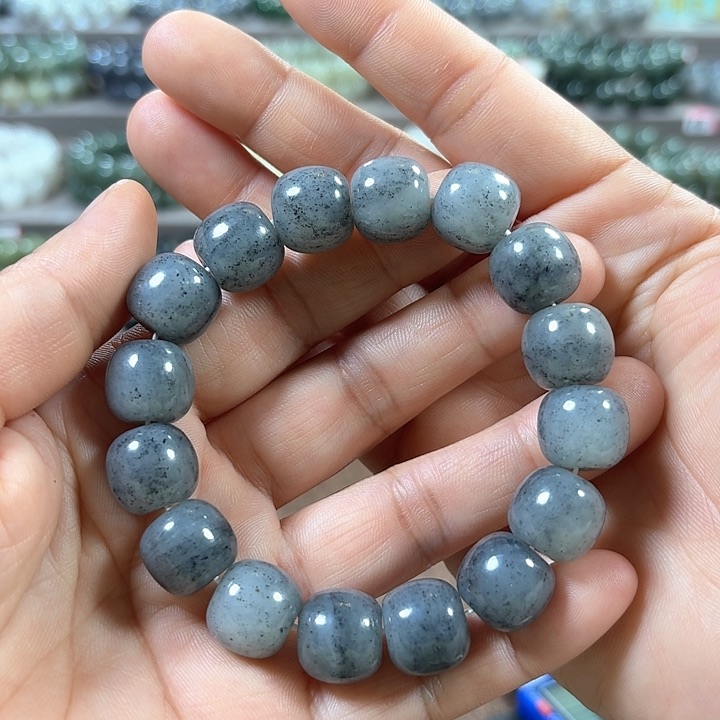 和田玉手链未镶嵌新疆青花老型卡14