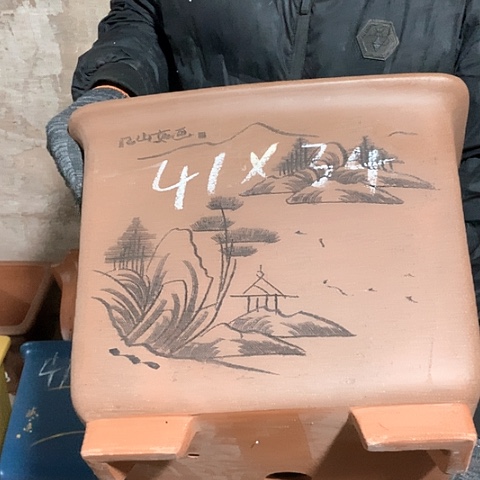 紫砂花盆手工制作