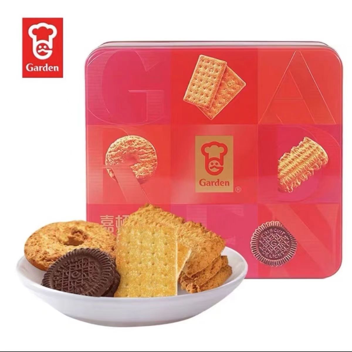 嘉顿(Garden)精选什锦饼干礼盒装曲奇糕点年货送礼零食小吃