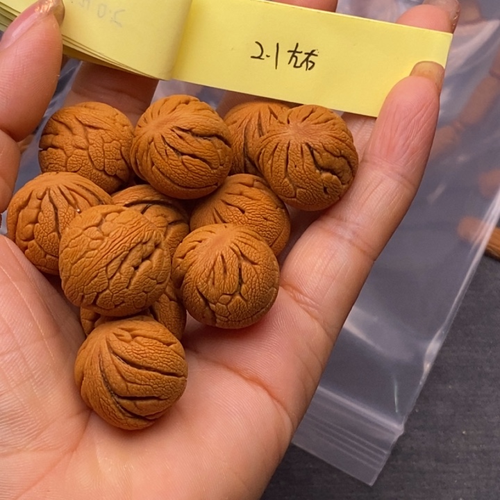 秦岭龙纹桃核13颗