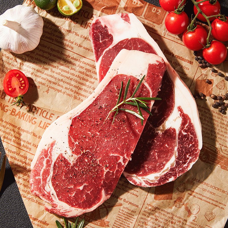 原切牛排【 东来顺】肉眼牛排1kg 健身减脂厚切牛肉 儿童烤肉食材