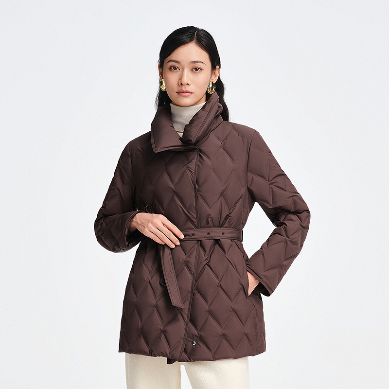 波司登2025秋季新款女经典商务翻领外套简约干练羽绒服B250134142