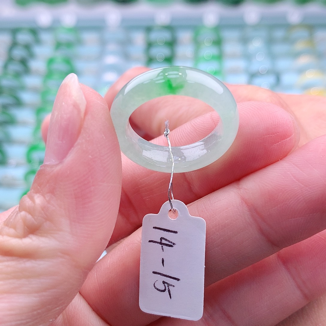 翡翠戒指未镶嵌A货缅甸翡翠