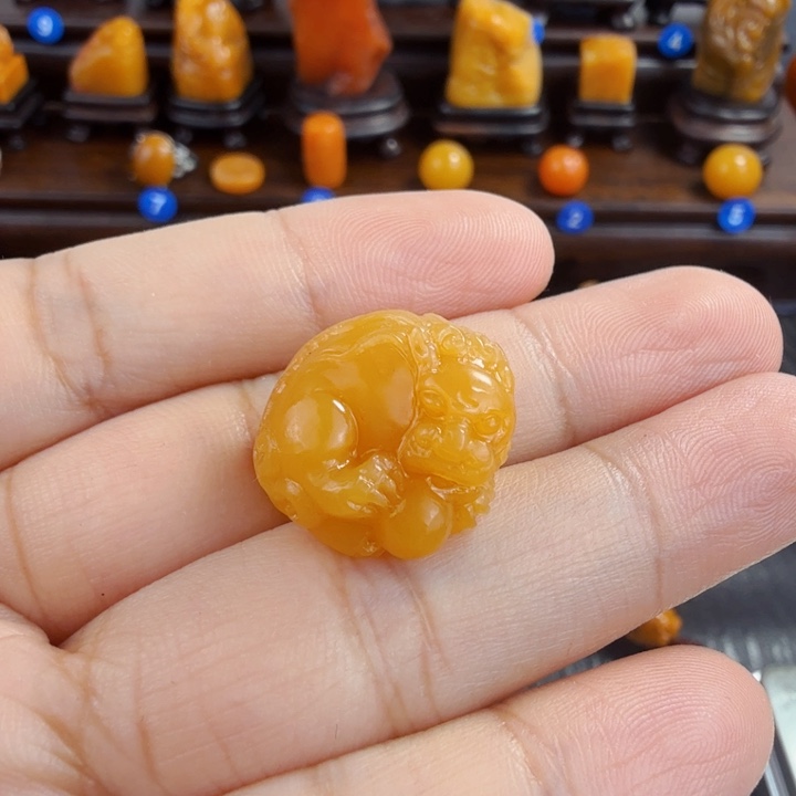 白***穆田黄石田黄石挂饰