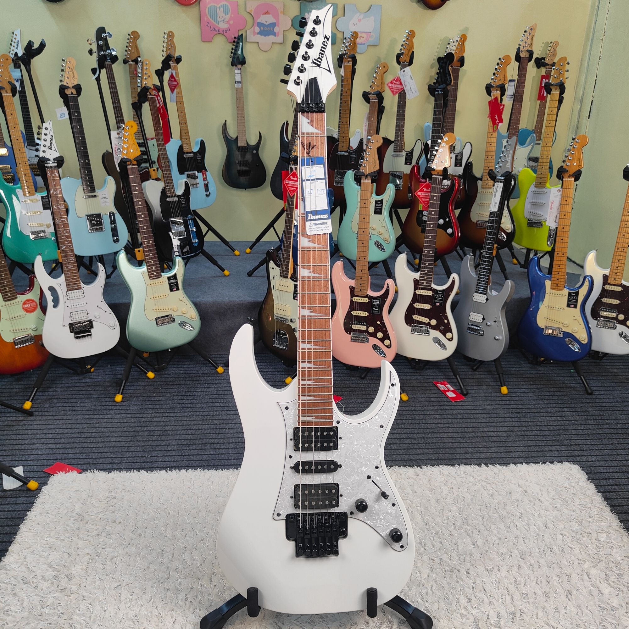 特价微瑕IBANEZ依斑娜RG450DXB-WH白色 大双摇电吉他 印尼产
