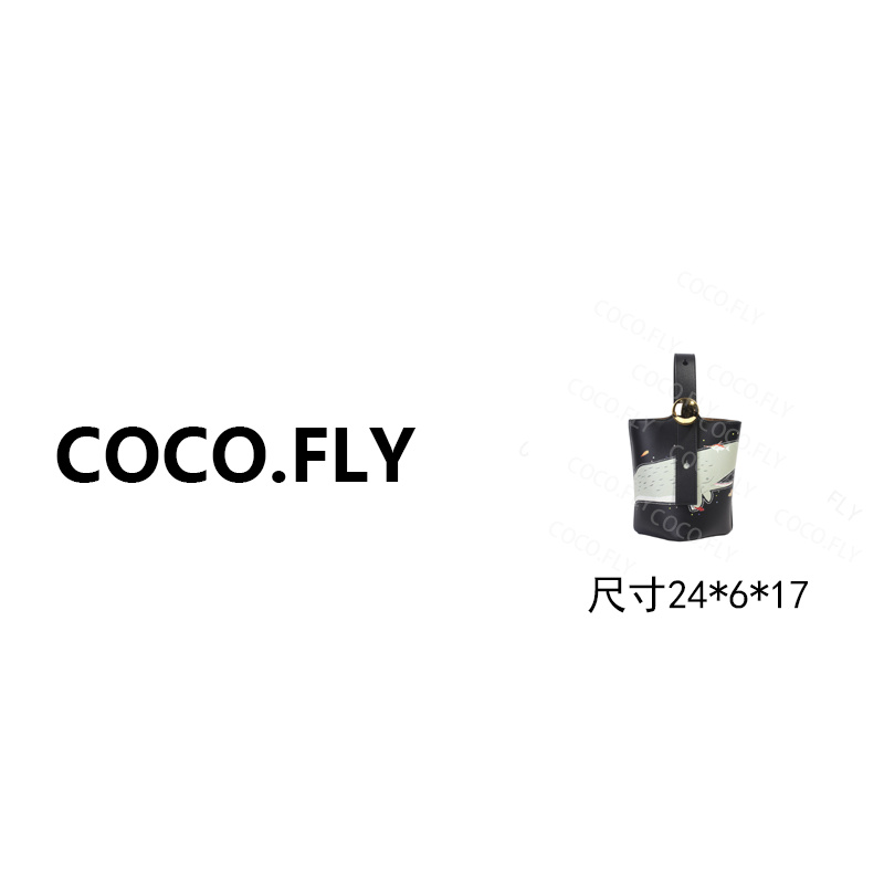 小号Pebble设计真皮水桶包简约单肩斜跨包BK-1050s午夜黑/鲸鱼24*