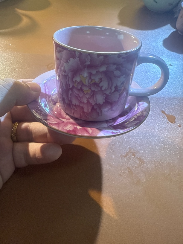 牡丹咖啡杯 适合小女生