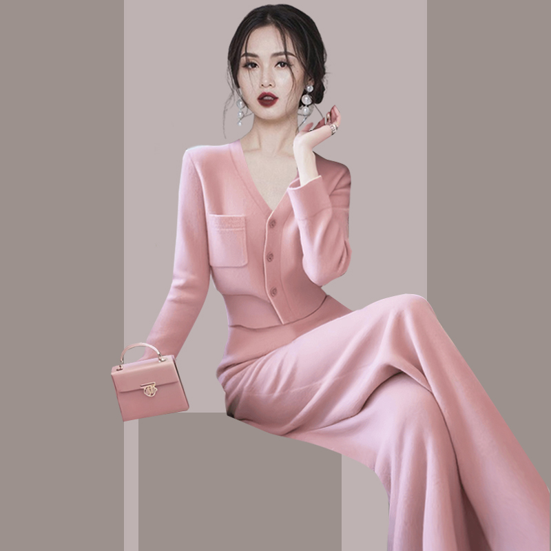 小香风气质高级御姐两件套女装春季新款小众上衣长裤正式场合套装