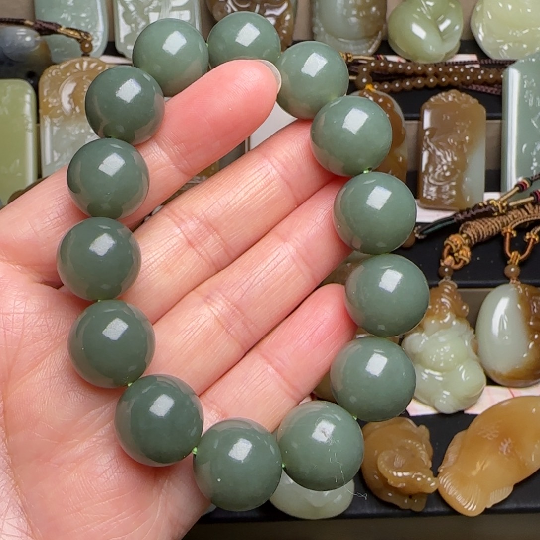 和田玉未镶嵌手链