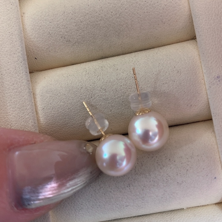 18K金镶嵌耳饰海水珍珠