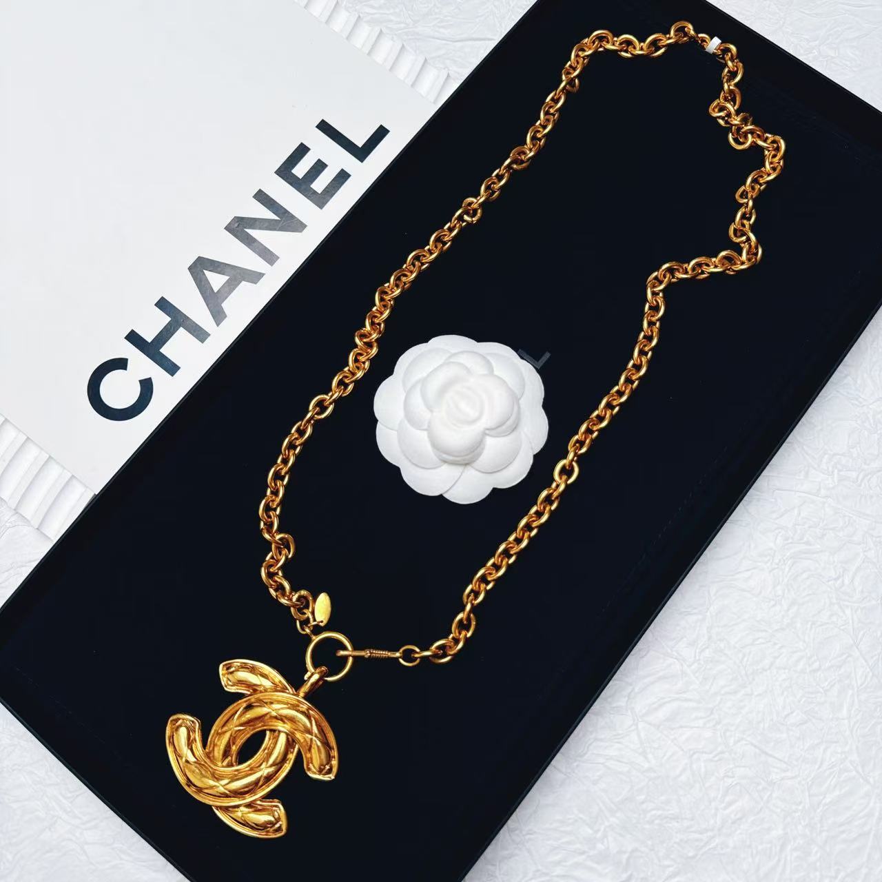 95新 Chanel/香奈儿 柚礼中古/香奈儿素金小鸟大号项链HZ502010