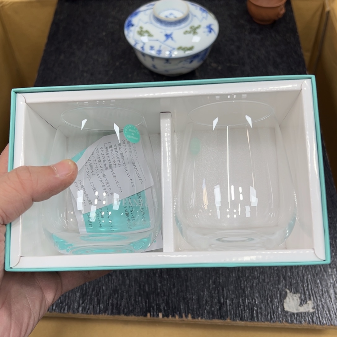 玻璃日本中古工艺品摆件