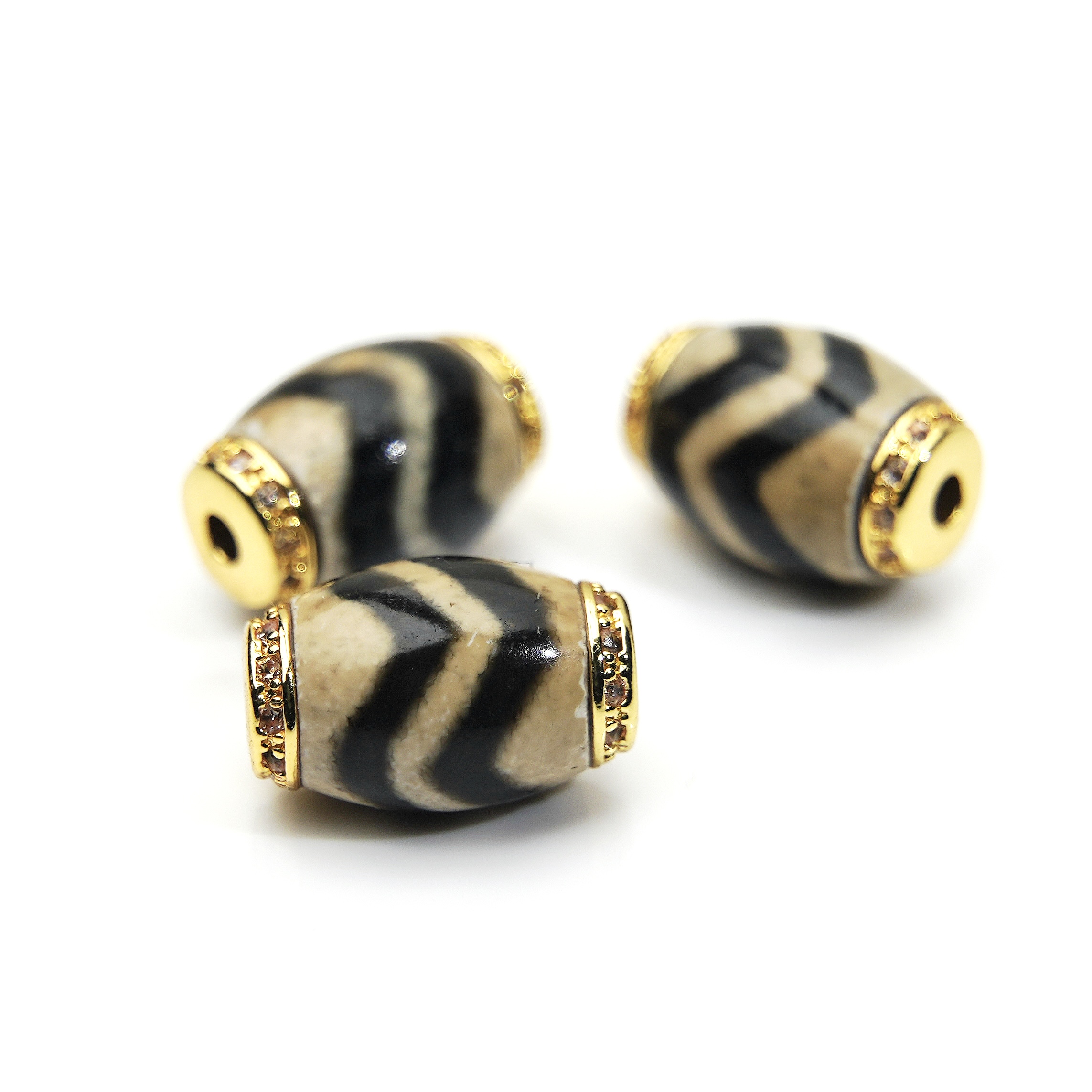 【玖仰文玩】双虎牙顶珠腰珠配饰（多样性发货只发其一）8.1mm  JY065