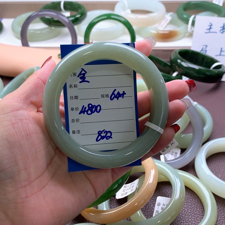 和田玉手镯未镶嵌金****优