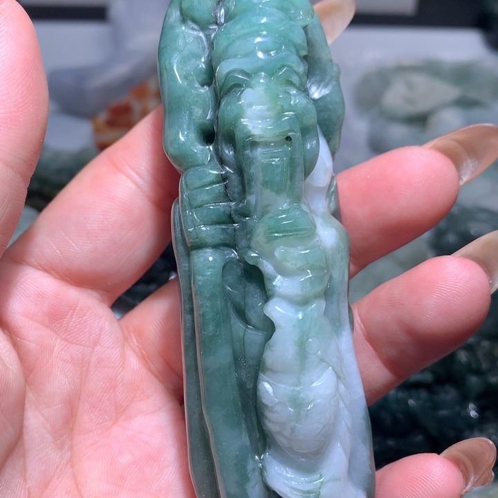 翡翠未镶嵌颈饰保真天然A货翡翠