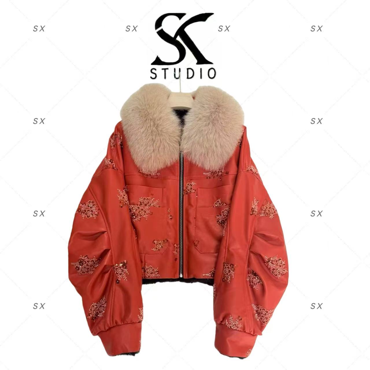 8916高奢女款时尚上衣（狐狸毛）SXZY-2501