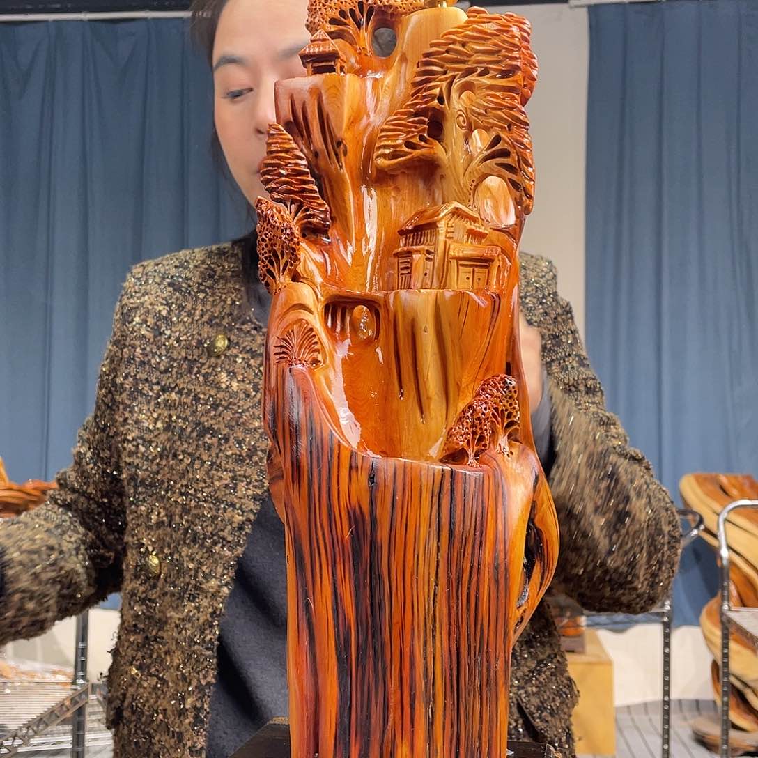 柏木（崖柏）山水倒流香送两盒香