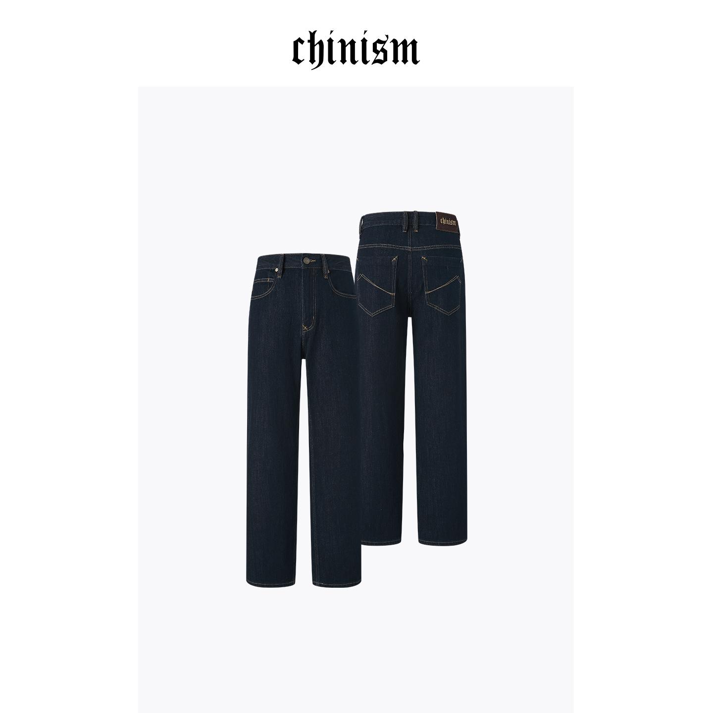 CHINISM丨经典水洗原色直筒牛仔裤男秋季百搭长裤/CXHB32N6009
