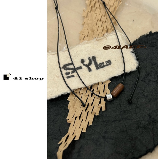 非金属布艺项链 原木色路路通油蜡绳长款项链