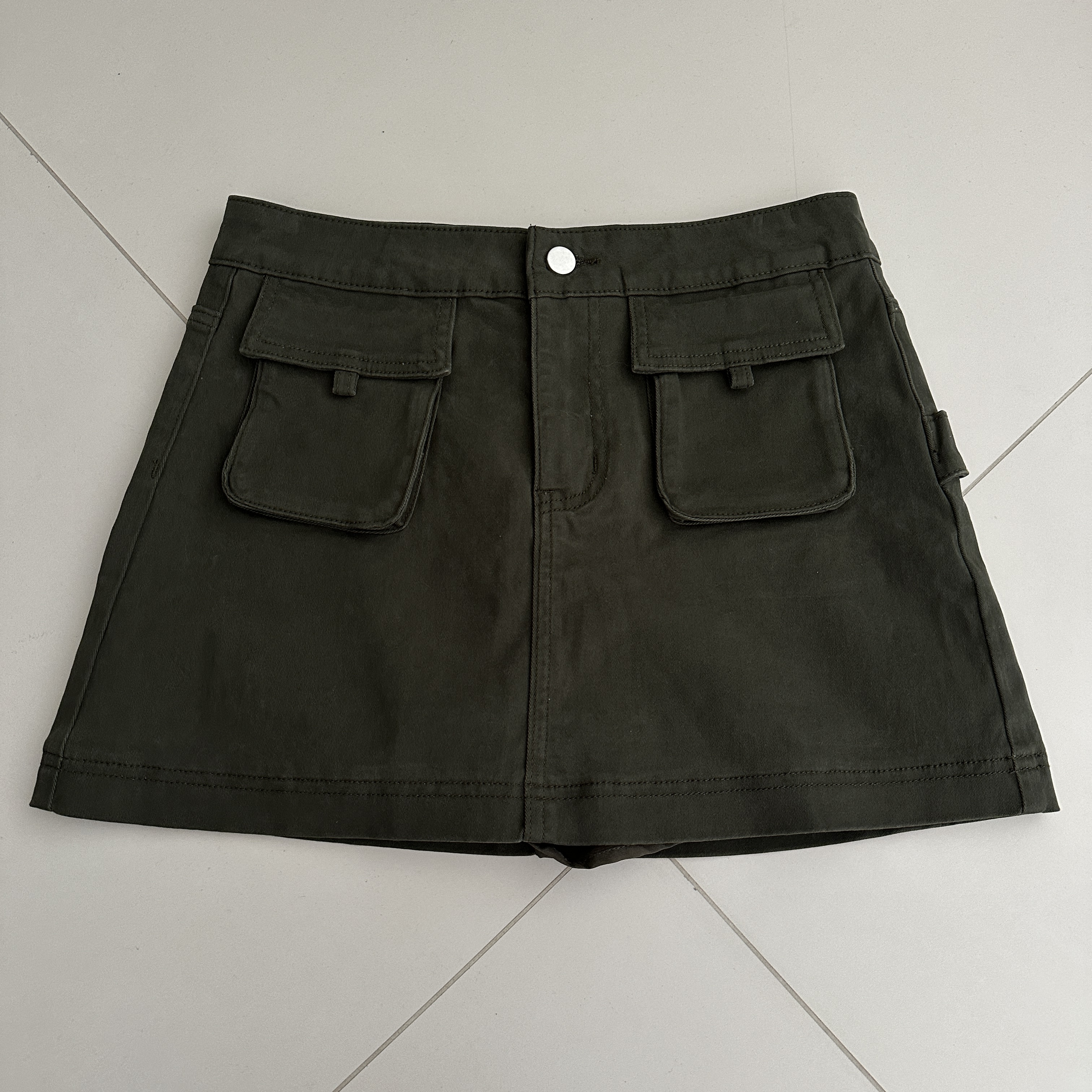 LA 军绿色美式复古 半身裙 25565