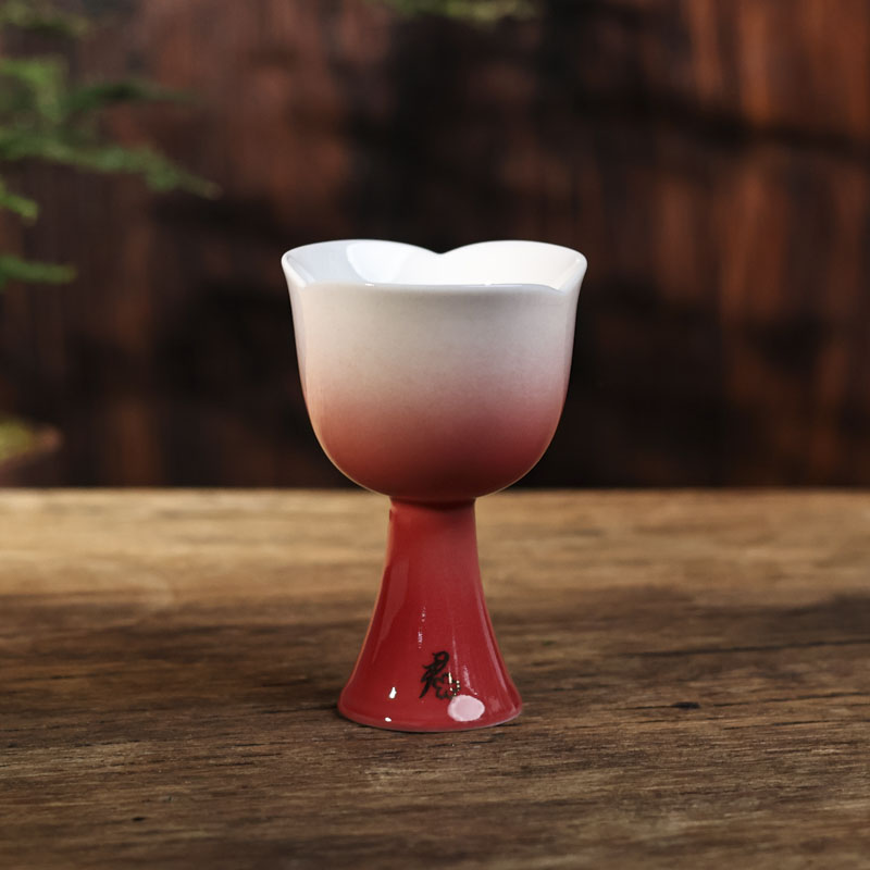 【静姐小院】玫瑰红-高足花苞杯（V2513）