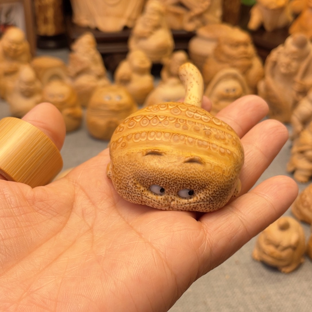 竹妙*?竹根雕猫咪文玩