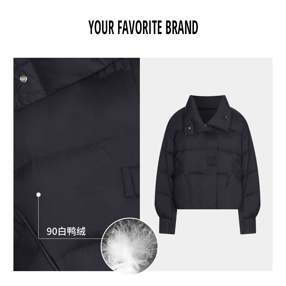 【泡芙】新款上新黑色羽绒服G25890617