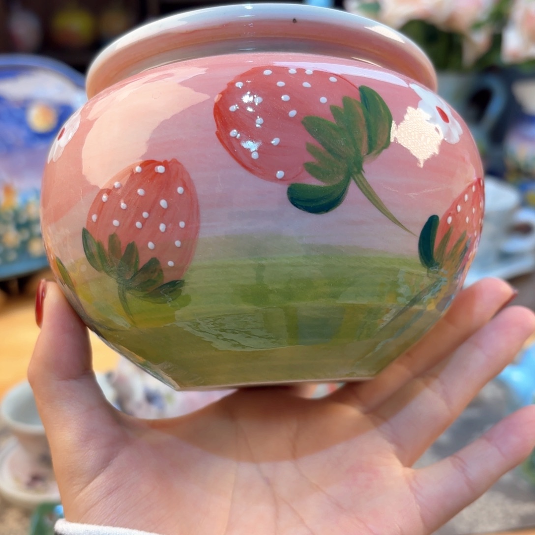 景德镇手绘高温釉下彩陶瓷茶具