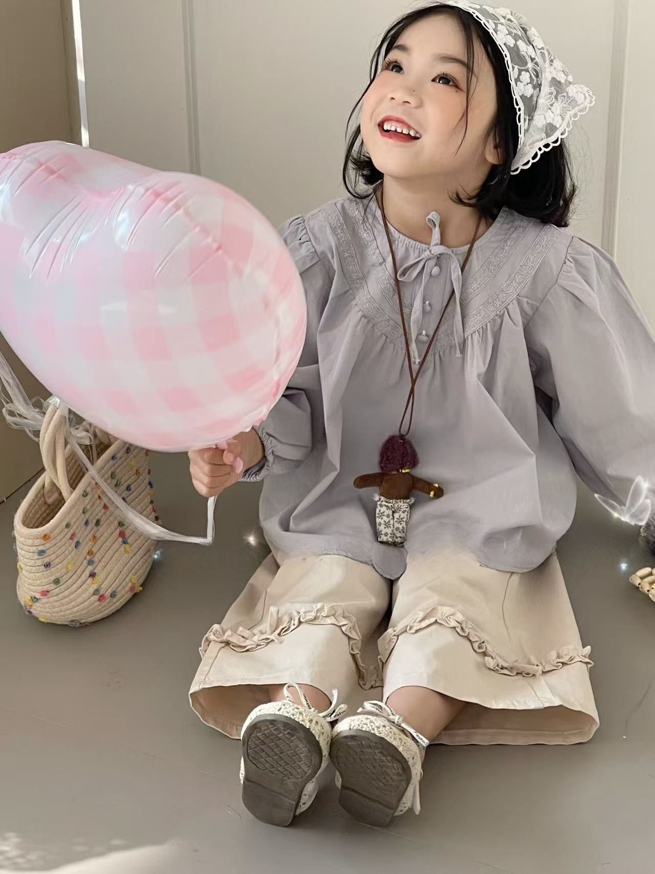 女童春季2025新款森系田园风洋气女宝宝女小童可爱甜美2件套套装