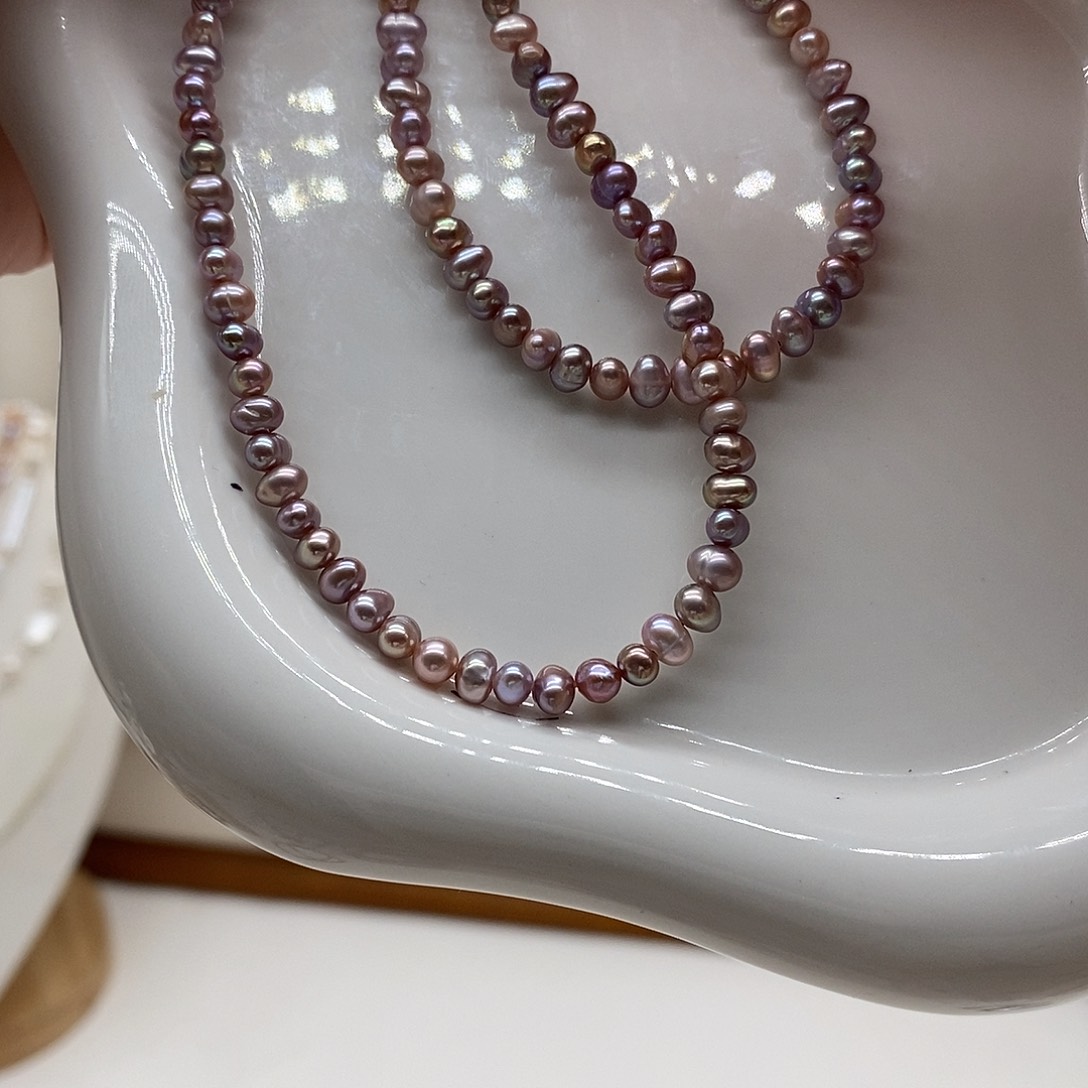 银S925镀金镶嵌淡水珍珠耳饰