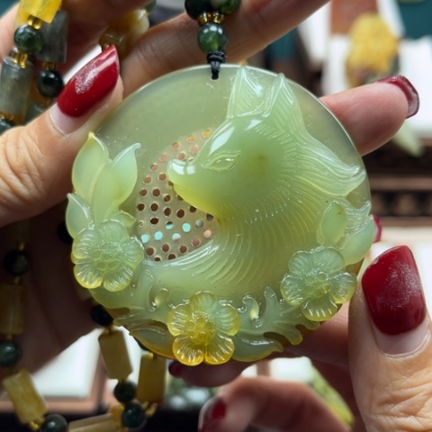 岫玉挂件未镶嵌挂件