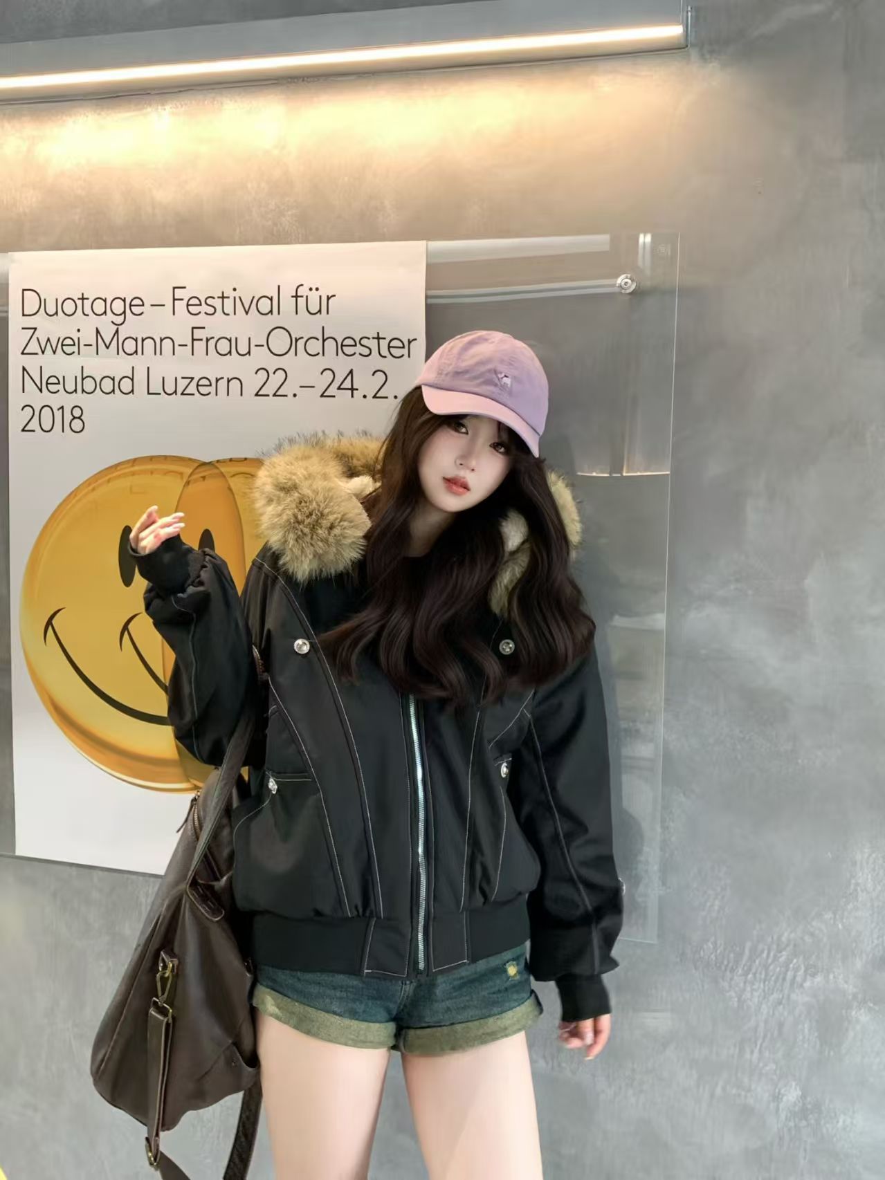 座山雕棉服外套女冬季2025新款连帽棉衣加绒加厚小个子短款棉袄