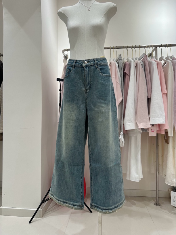 86257 胖点家蓝色牛仔裤