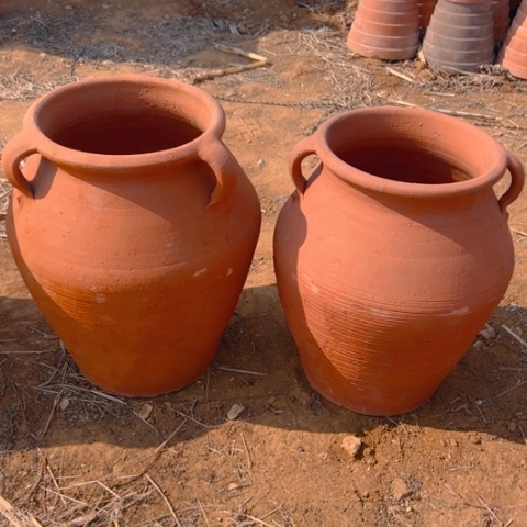 红陶口23高39两个微瑕