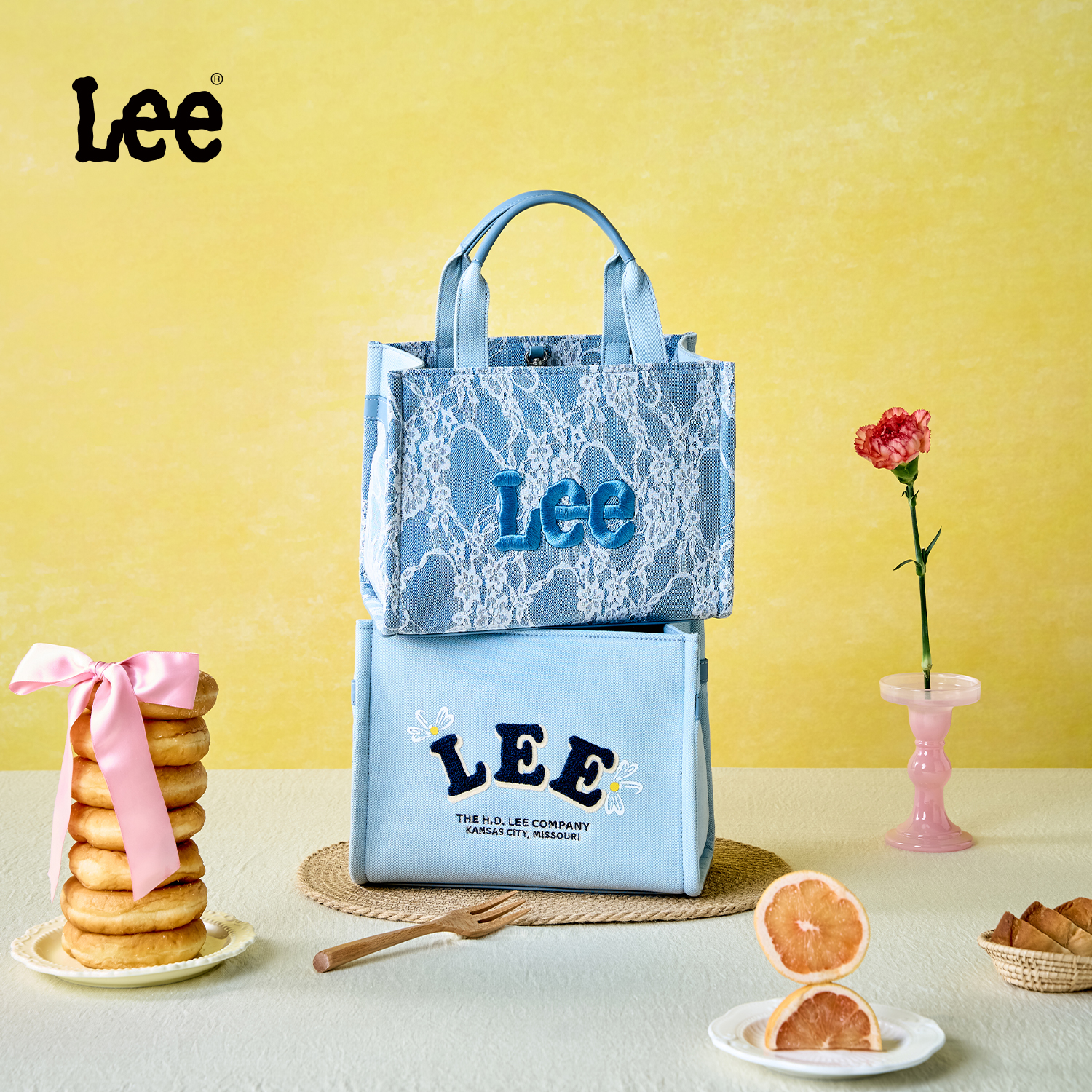 Lee【郊游系列】25款礼物春夏新品学院托特包时尚单肩斜挎包