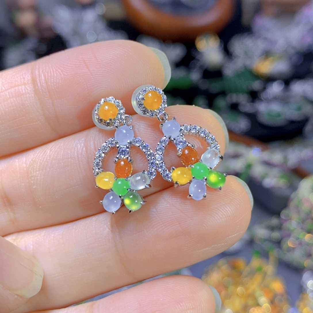 翡翠颈饰银S925镶嵌天然翡翠