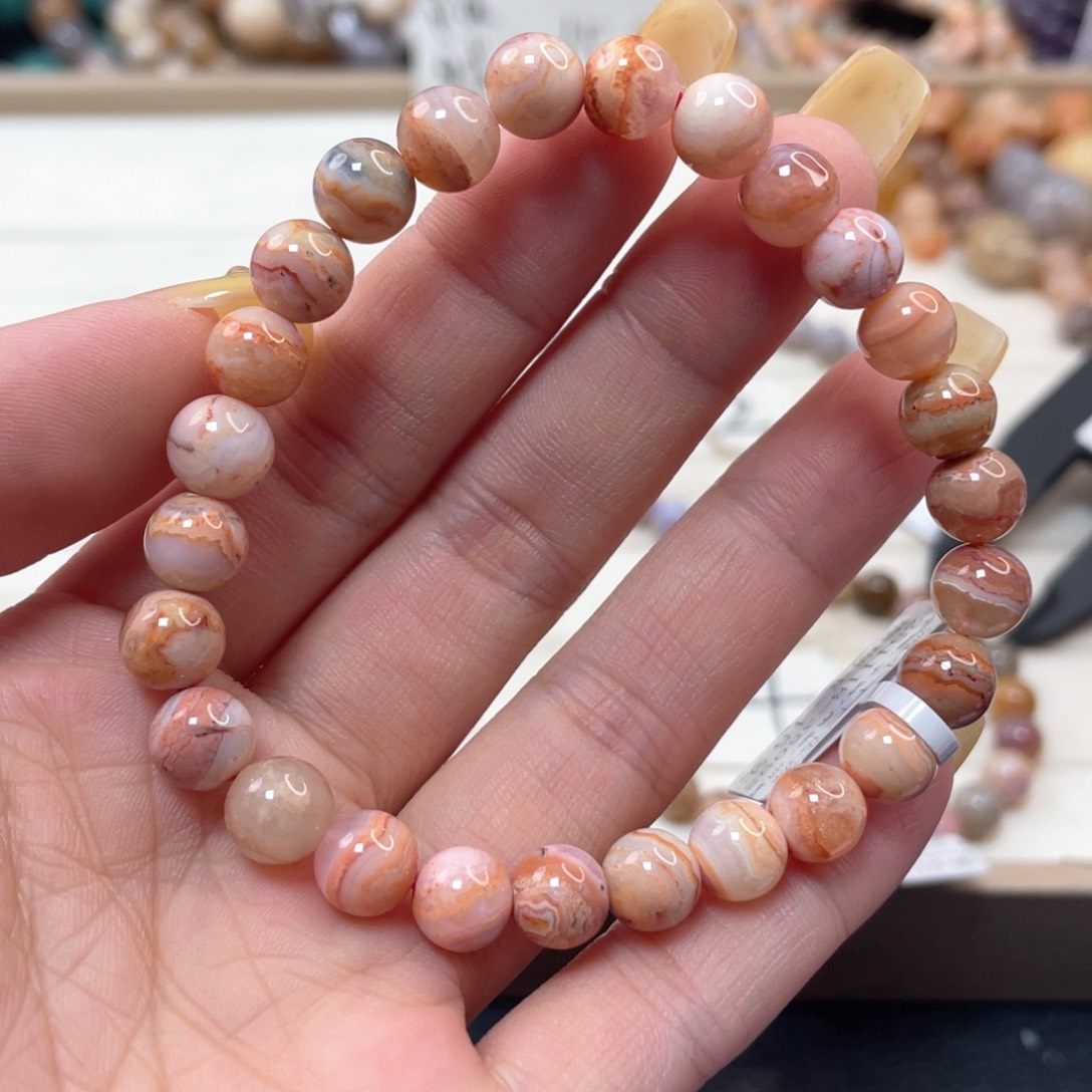 未镶嵌手链硅化珊瑚（珊瑚玉）锦****Y342