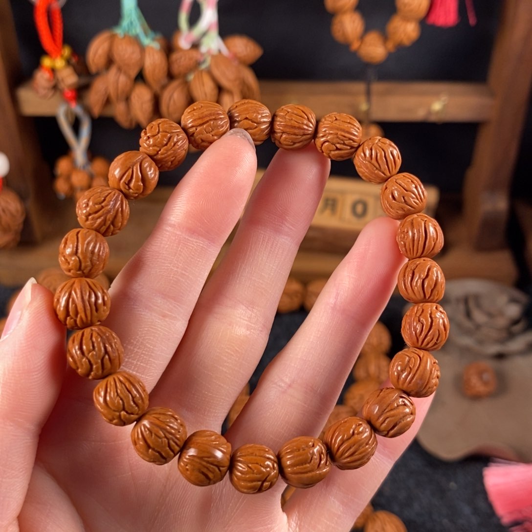 吊坠桃核桃枭手串